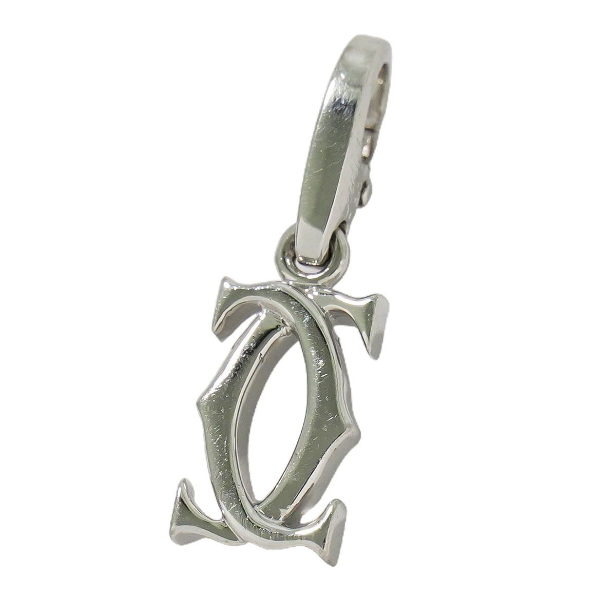 本物 カルティエ Cartier 2C 750 WG ペンダントトップ ペントップ ネックレス ホワイトゴールド アクセサリー ジュエリー フォロー割