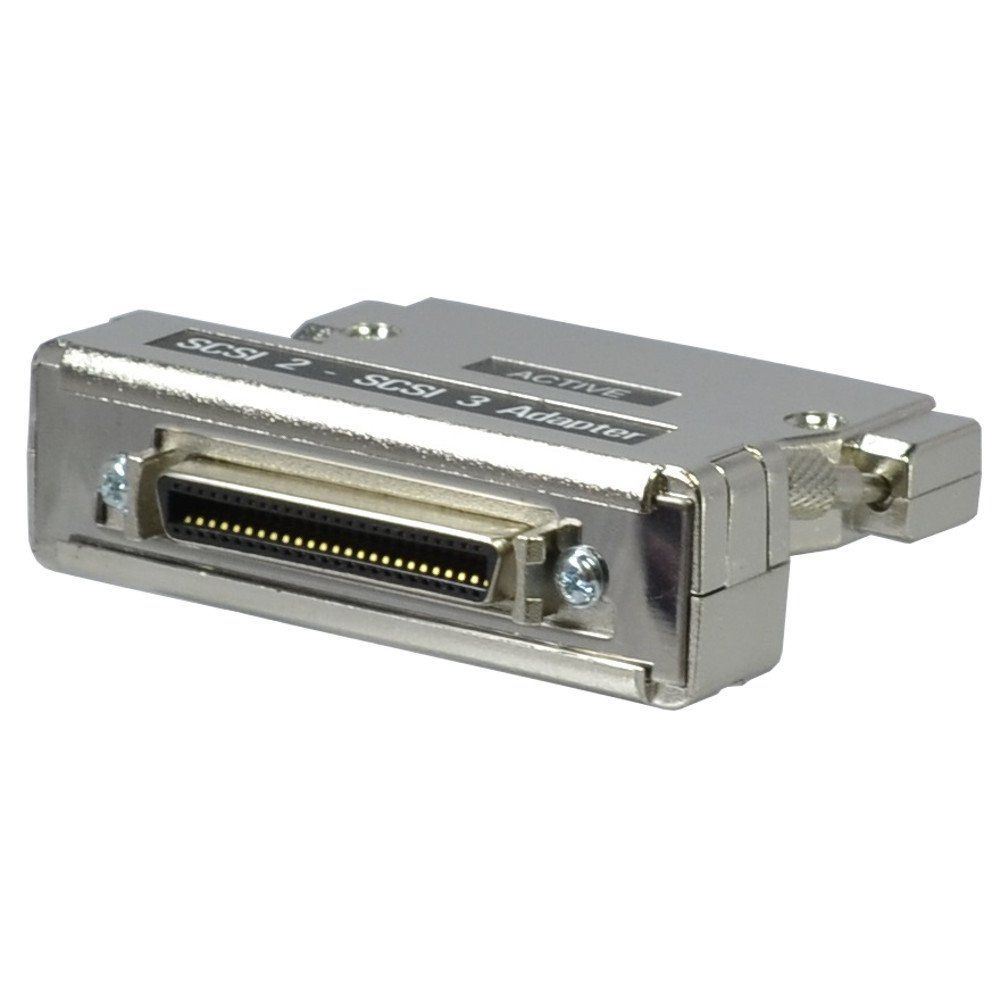 ASA575 ハイピッチ68Pオス-ハーフピッチ50Pメス 内蔵終端使用 SCSI変換アダプタ アクロス