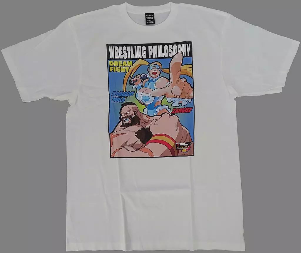【中古】Tシャツ ミカ＆ザンギエフ Tシャツ ホワイト XLサイズ 「ストリートファイターZERO3」 BACKDROP GAMEMONSTERグッズ