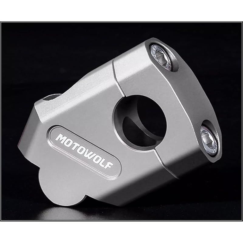 world Imp Motor バイク 用 22mm セットバックスペーサー キット CNC アルミ ハンドル クランプ セット バック キット 汎用 社外品 (シルバー（SV) 0