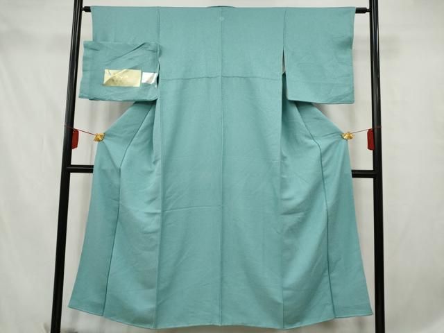 着物　正絹　反物　きよら 特殊堅牢染 ちりめん生地 ブルーグレー　錆浅葱色 着物 正絹 反物 きよら 特殊堅牢染 ちりめん生地 ブルーグレー