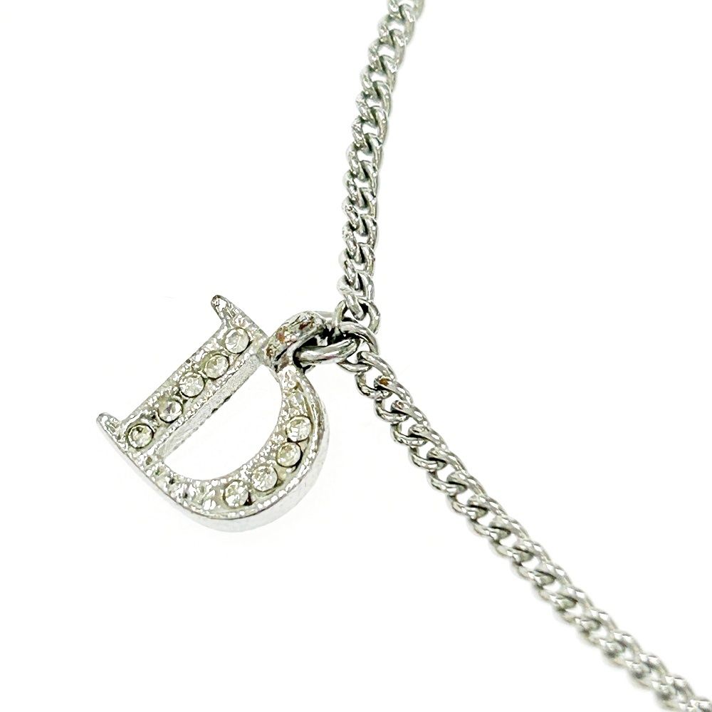 中古】Christian Dior クリスチャンディオール メタル ラインストーン