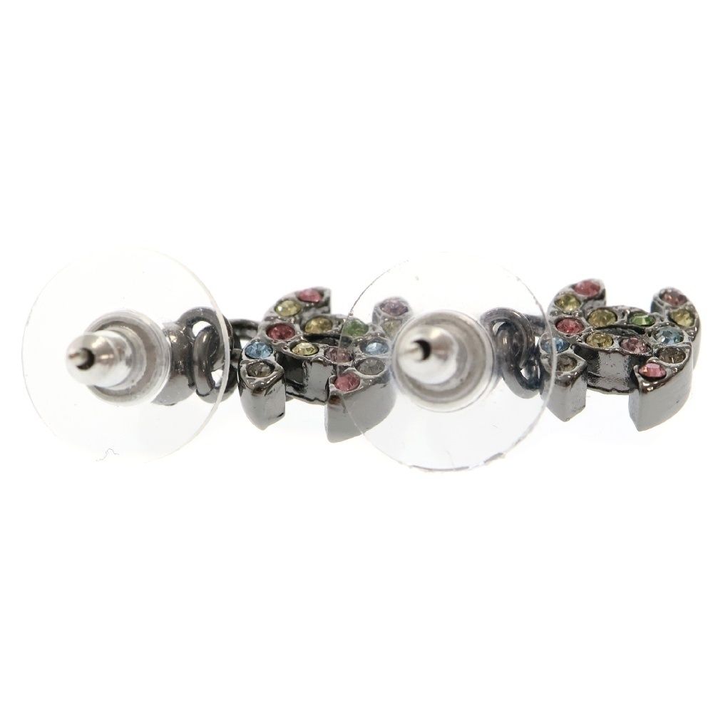 CHANEL (シャネル) ココマーク マルチ ラインストーン スイング ピアス  