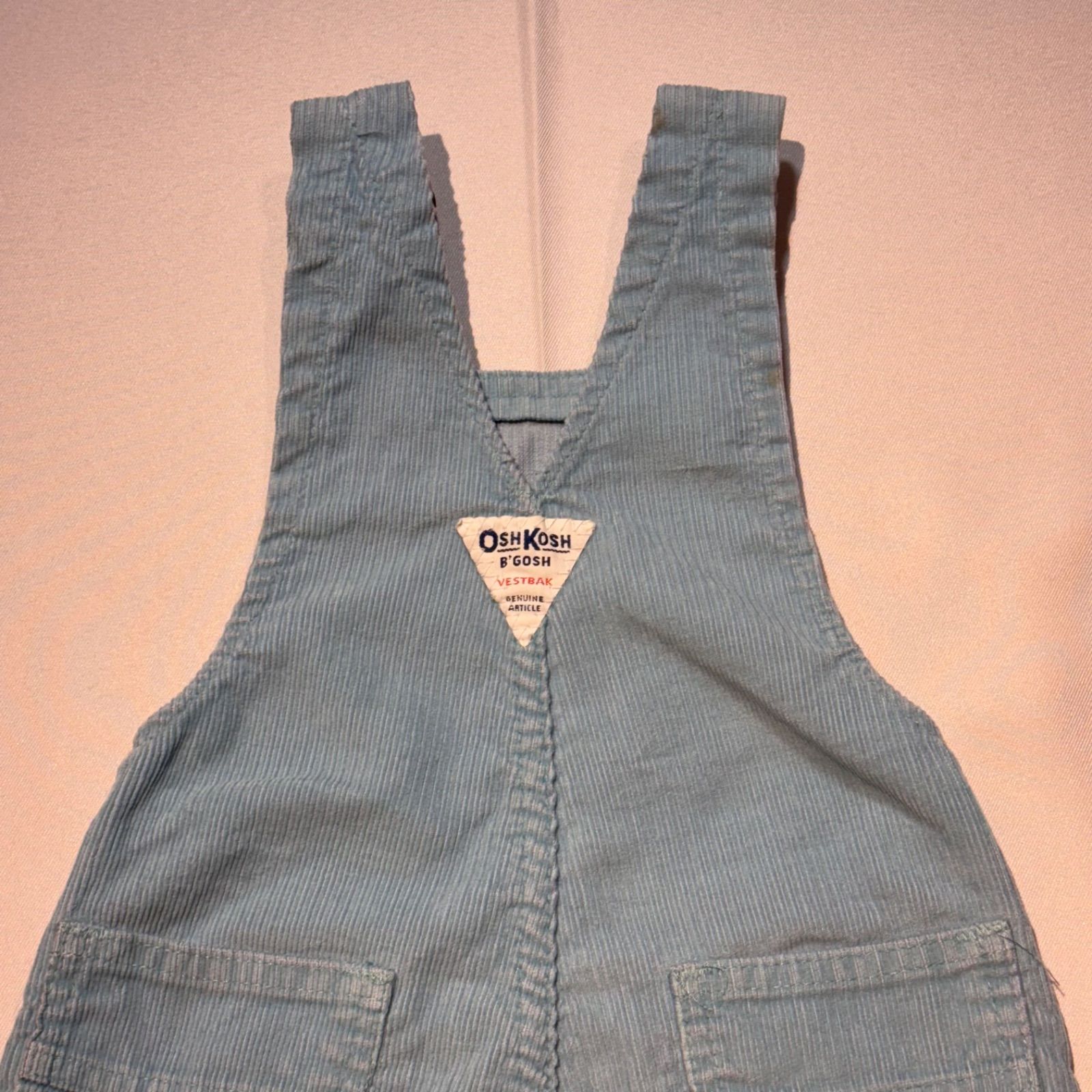 【2着セット】OSHKOSH キッズオーバーオール インディゴ 18M/90 OSHKOSH オシュコシュ ヴィンテージ 90s USA製 オーバーオール