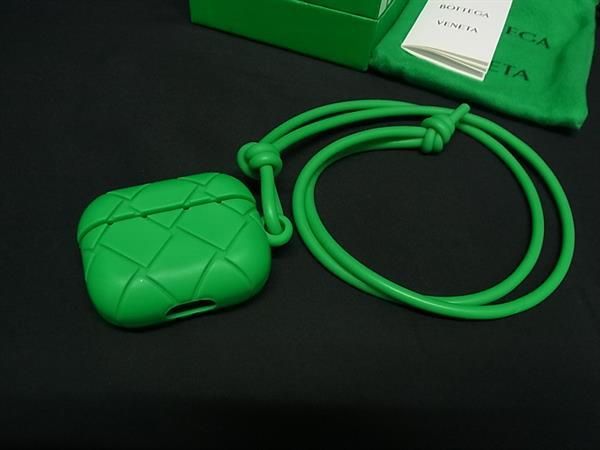 BOTTEGA VENETA ボッテガヴェネタ イントレチャート ラバー AirPodsケース エアポッズケース グリーン系 FT0982