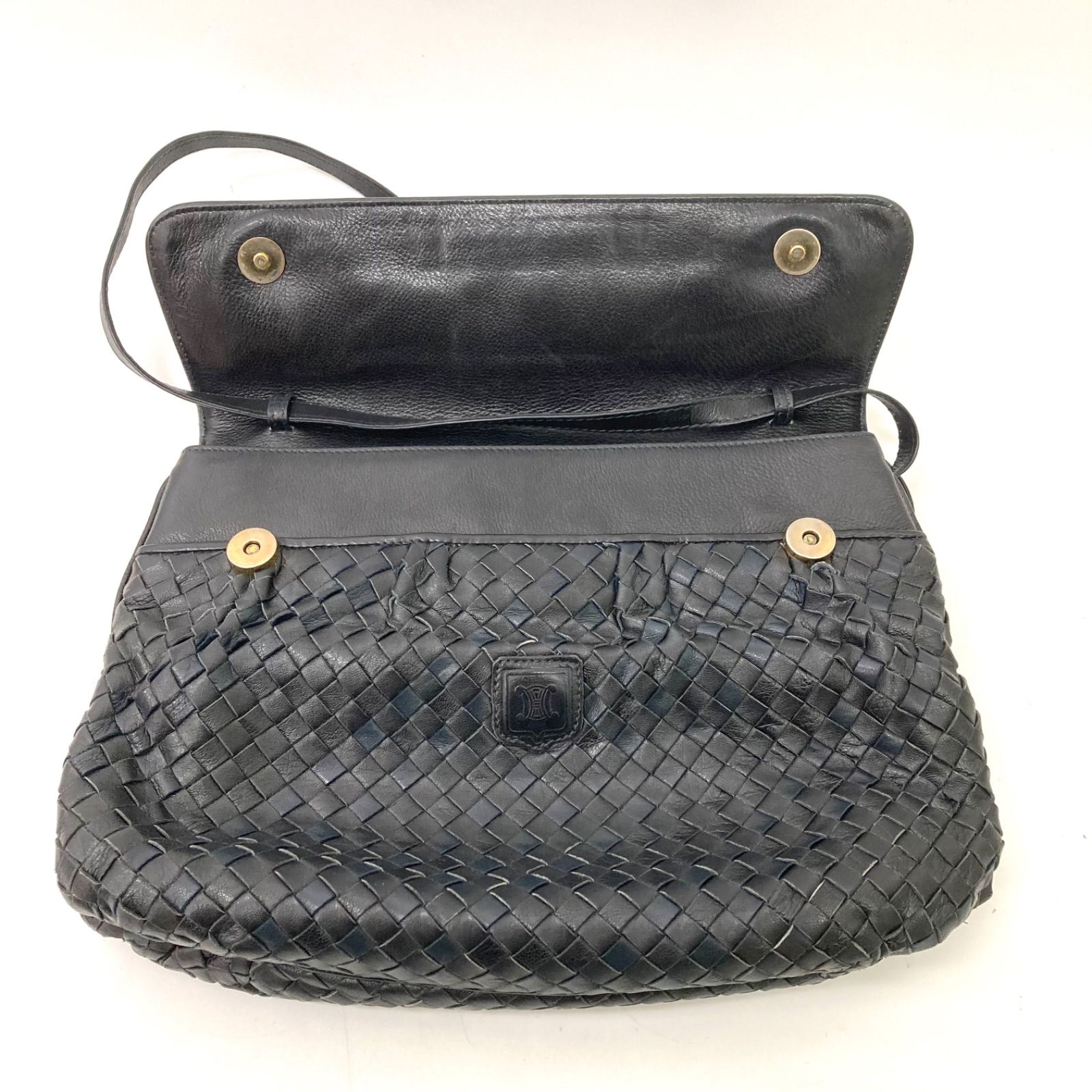 鑑定済CELINE ブラック ショルダーバッグ 未使用品✨セリーヌ ショルダーバッグ ブラック 黒 - メルカリ
