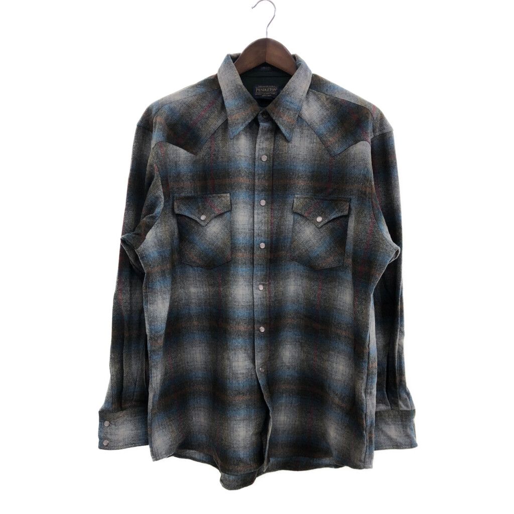 PENDLETON CANYON SHIRT グレー系 ネルシャツ M