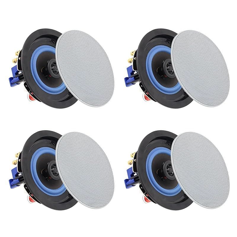 Herdio ブルートゥース 4インチ 2ウェイ 天井取付型スピーカー 天井 埋め込み 天井埋込型 設置用 スピーカー 丸型 160W 埋込 取付 speaker システム 4スピーカー 0