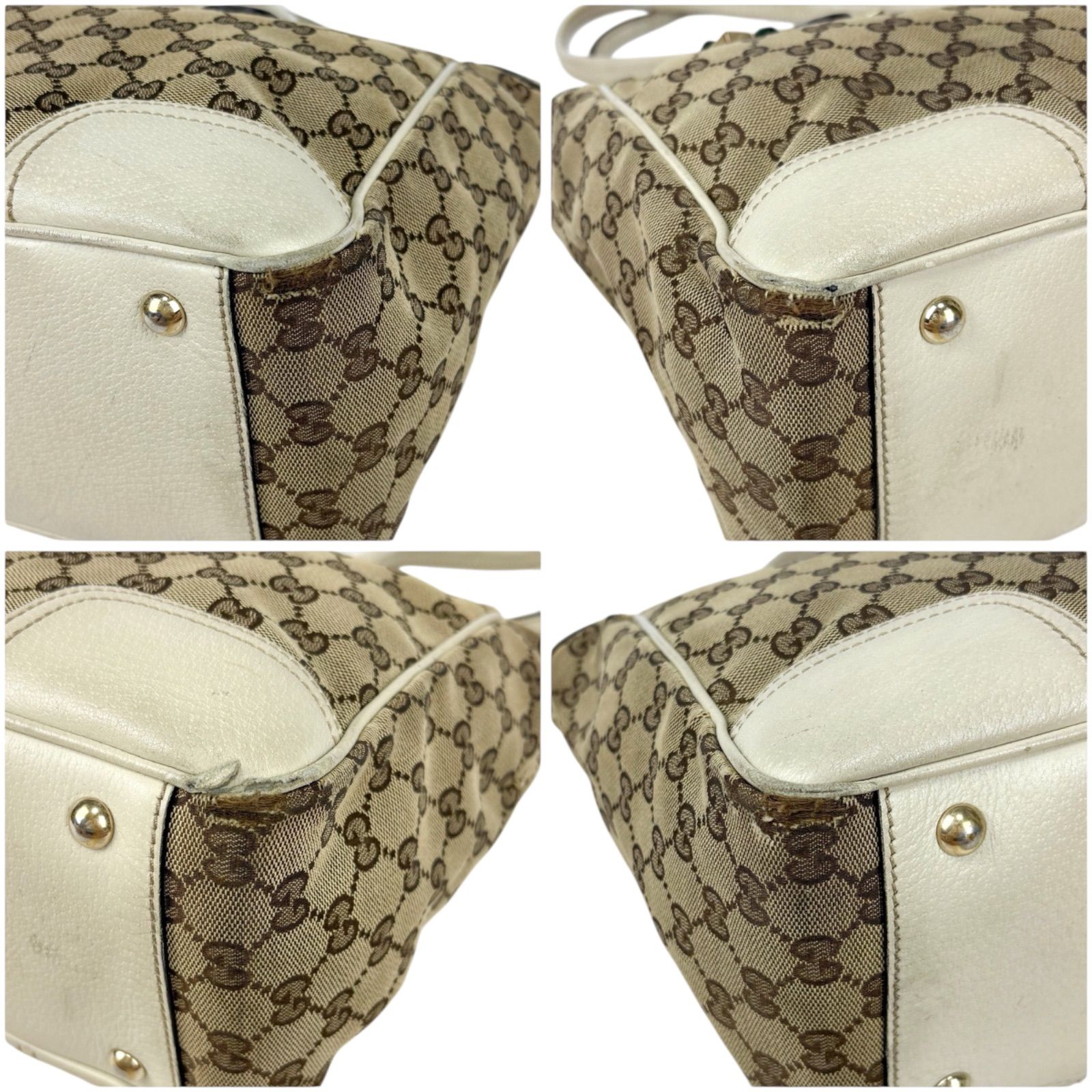 グッチ GUCCI トートバッグ シェリーライン GGキャンバス ブラウン