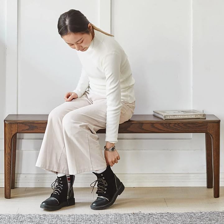 MU RONG ダイニングベンチ アメリカオークウッド 幅110cm 木製