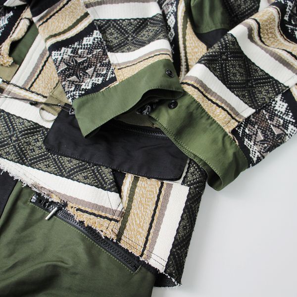 定価14.8万 2022SS sacai サカイ 22-02745M Rug Jacquard Blouson ラグジャガードブルゾン 1//カーキ  メンズ ジャケット【2400013390460】