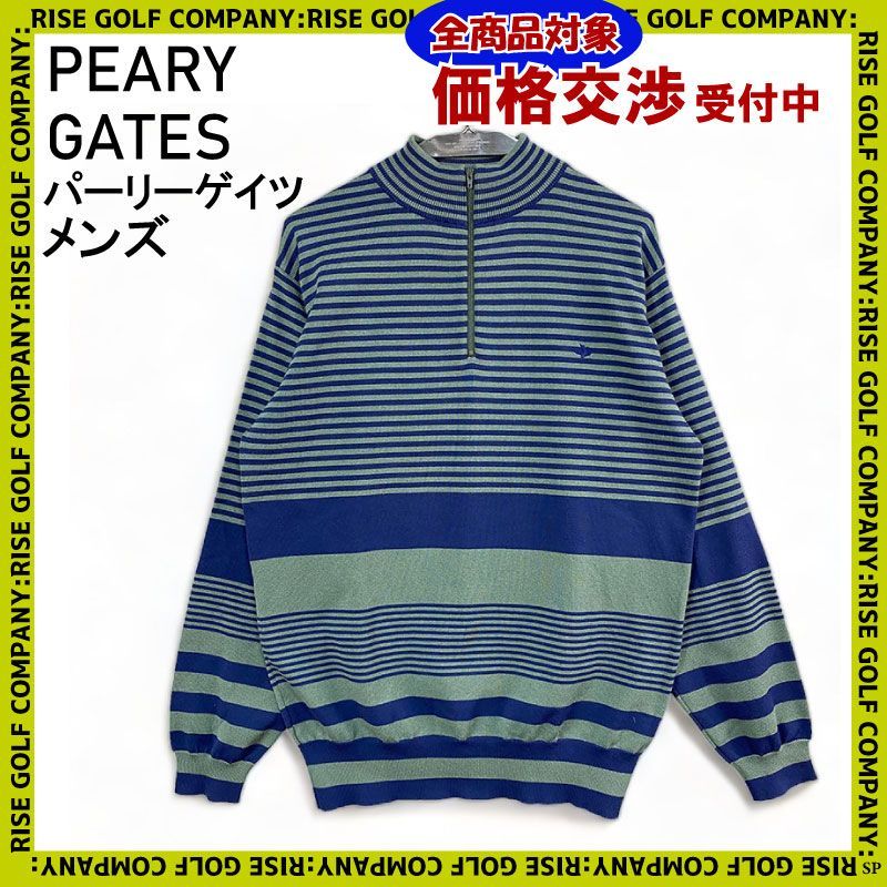 PEARLY GATES パーリーゲイツ ハーフジップ 長袖 カットソー ボーダー