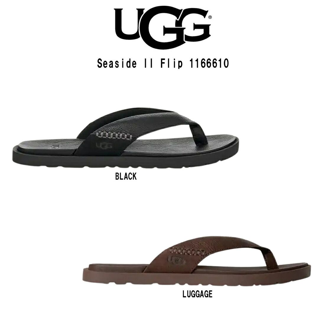 UGG アグ　29cm ブラック　レザー　サンダル　トングサンダル 楽天市場】UGG アグ SEASIDE FLIP LEATHER シーサイド フリップ