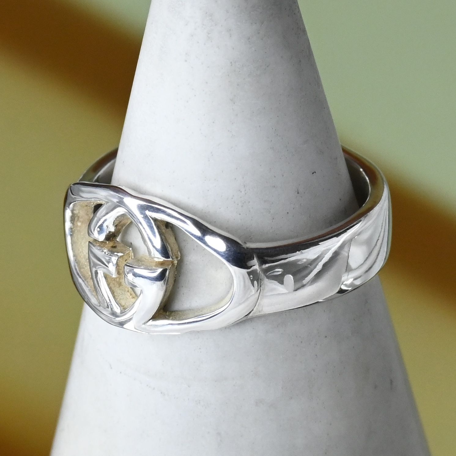 研磨済 GUCCI シルバー リング 13号 Ag925 指輪 グッチ