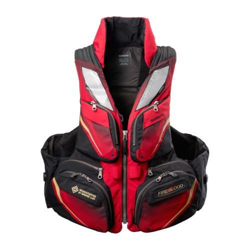 シマノ フローティングベスト リミテッドプロ 枕付 VF-130Y ブラッドレッド 2XLサイズ | 救命具 shimano 釣具
