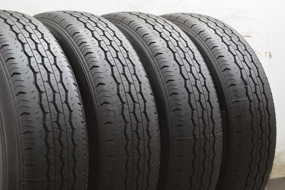 200系ハイエース　新車外し　　ブリヂストン　RD-613　195/80R15　LT　スチールホイール付　4本　2018年製　ワイド　ナロー　19020201