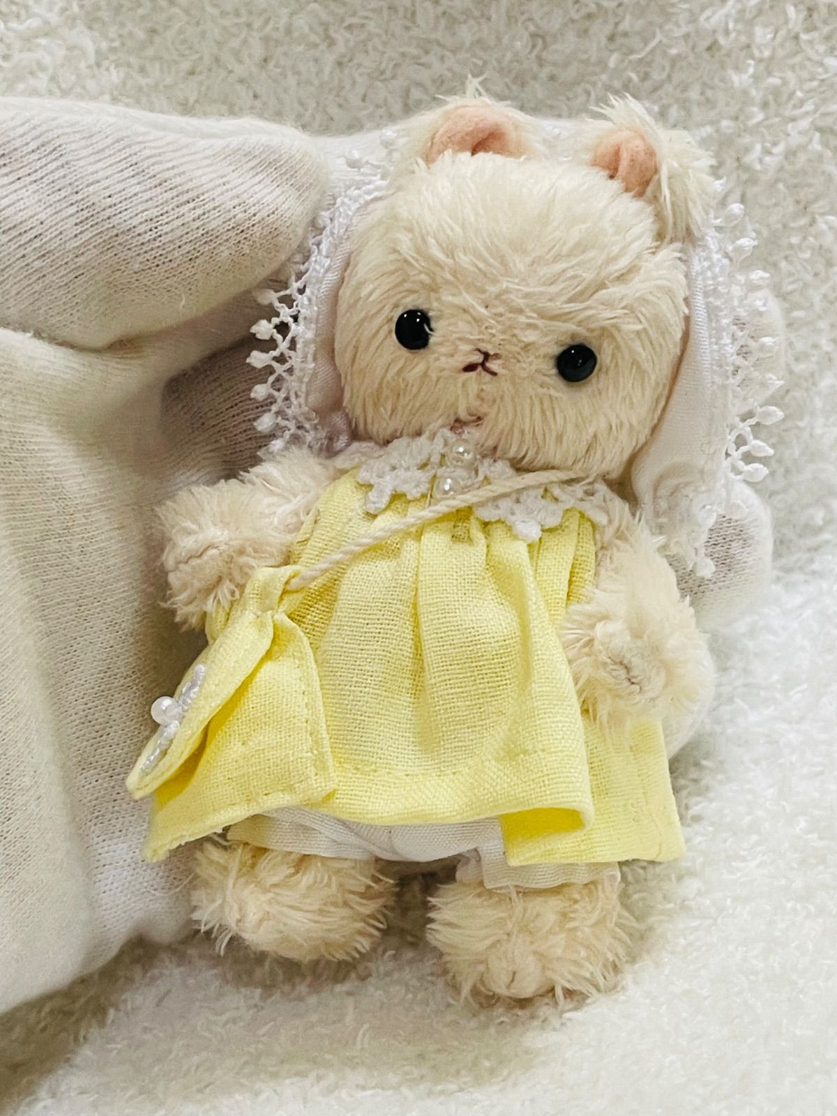 テディベア ハンドメイド うさぎ いつもの半分サイズの小さなうさぎ . . . #teddybear