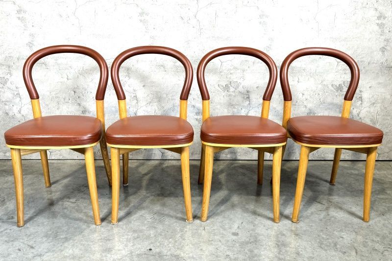 カッシーナ 501 ヨーテボリ GOTEBORG チェア　革コニャック カッシーナ Cassina 501 ヨーテボリ GOTEBORG チェア 革コニャック 2脚