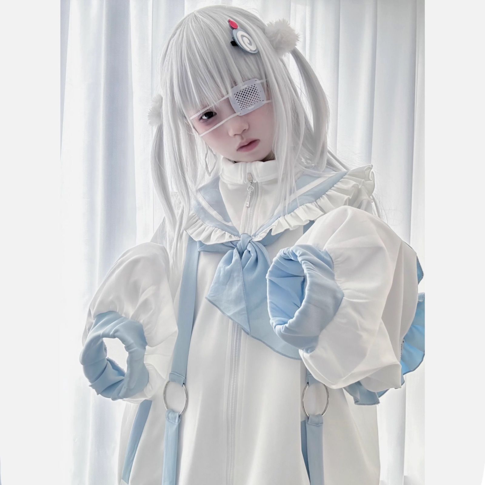 病みかわエンジェル 白×水色ジャージ｜羽モチーフ