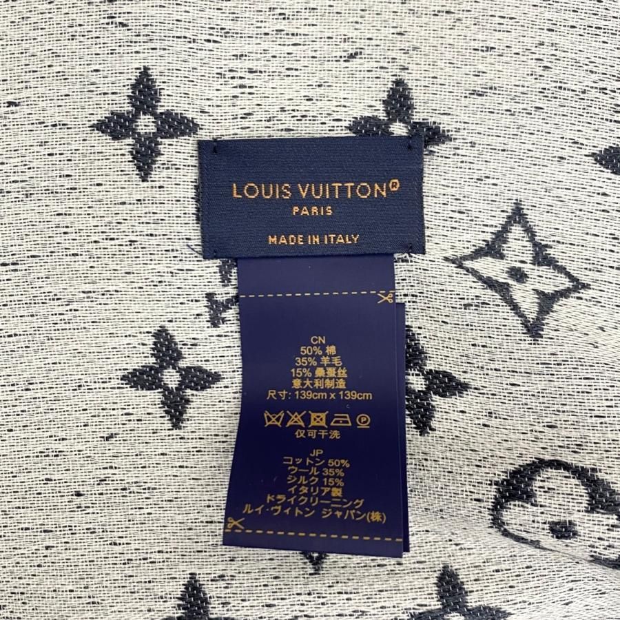 ☆E3048 ルイヴィトン ストール ショール・モノグラム デニム M71378  
