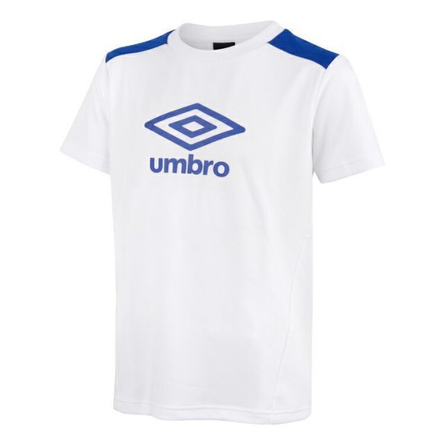 umbro アンブロ 半袖プラクティスシャツ ホワイト 120 UUJVJA65 WHT | スポーツ スポーツ用品 運動 服 衣類 ウエア トップス シャツ 半袖 吸汗速乾 快適 機能性 サッカー フットサル 素材 シンプル 