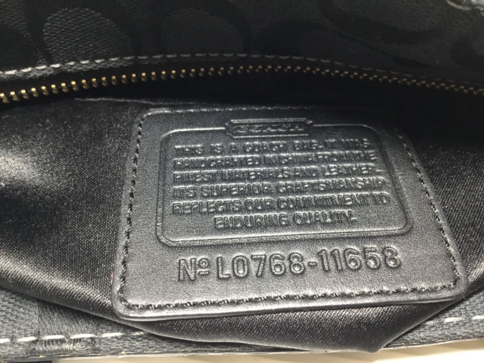 COACH トートバッグ 11658 シグネチャー柄 ジャガード×エナメル - メルカリ