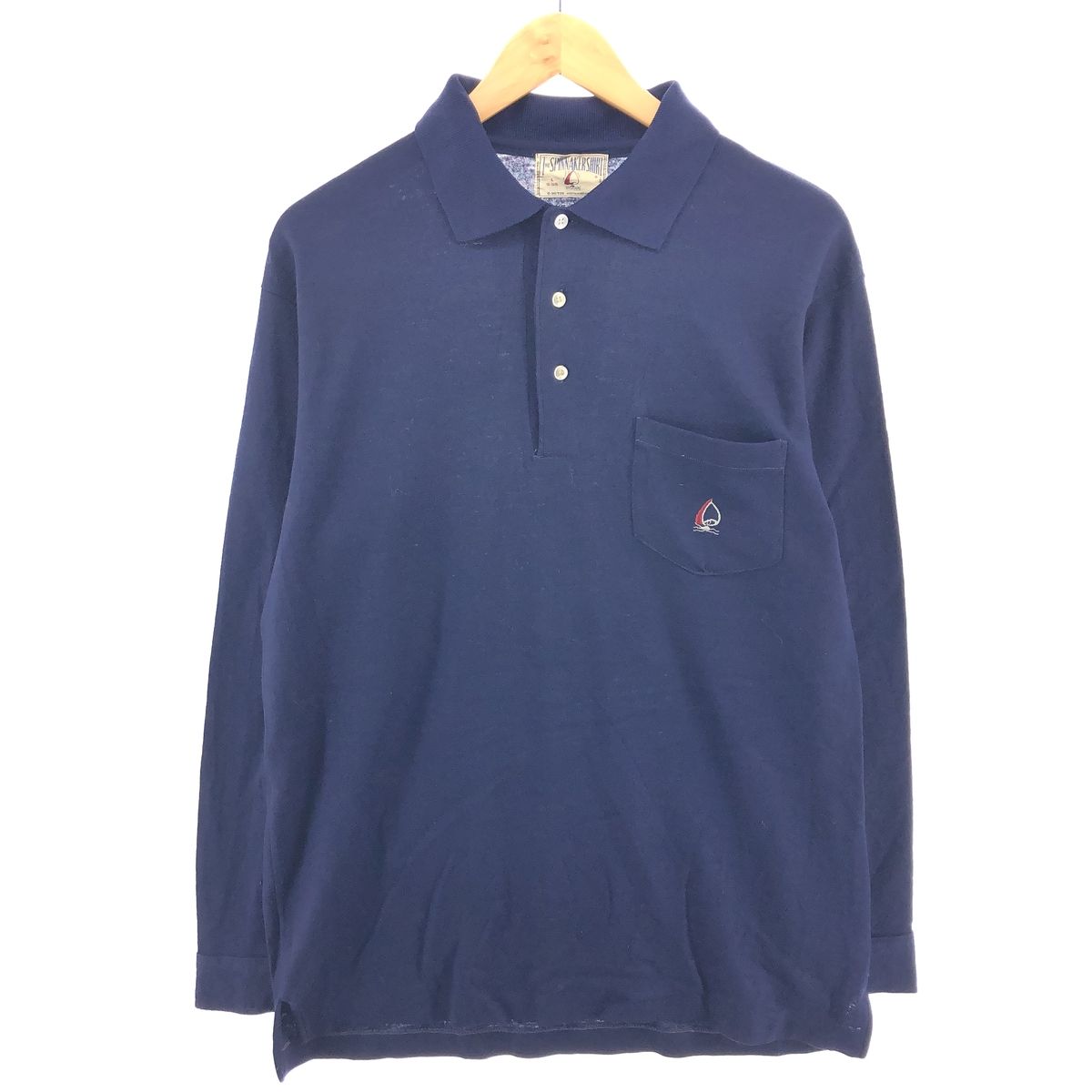 古着 THE SPINNAKER SHIRT 長袖ニットポロシャツ メンズL/eaa365408