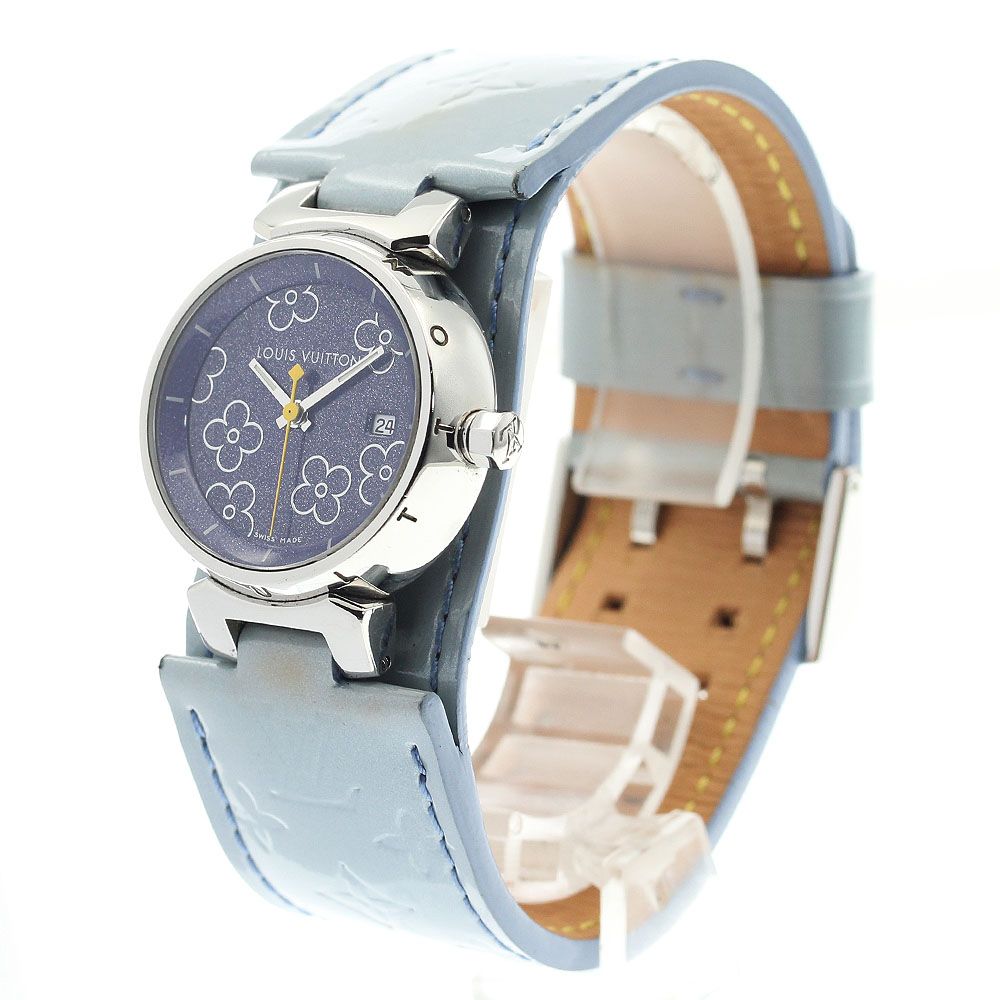 ルイ・ヴィトン LOUIS VUITTON Q121B タンブール クォーツ レディース_  