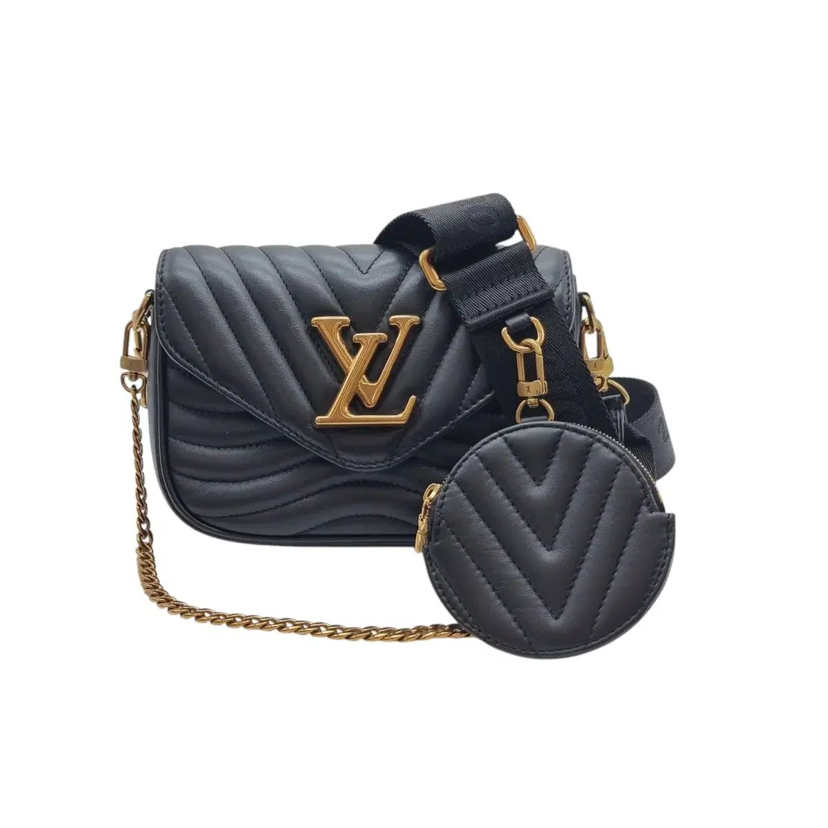 Louis Vuitton ルイヴィトン M56461 ニューウェーブ マルチポシェット クロスバッグ LOB042251