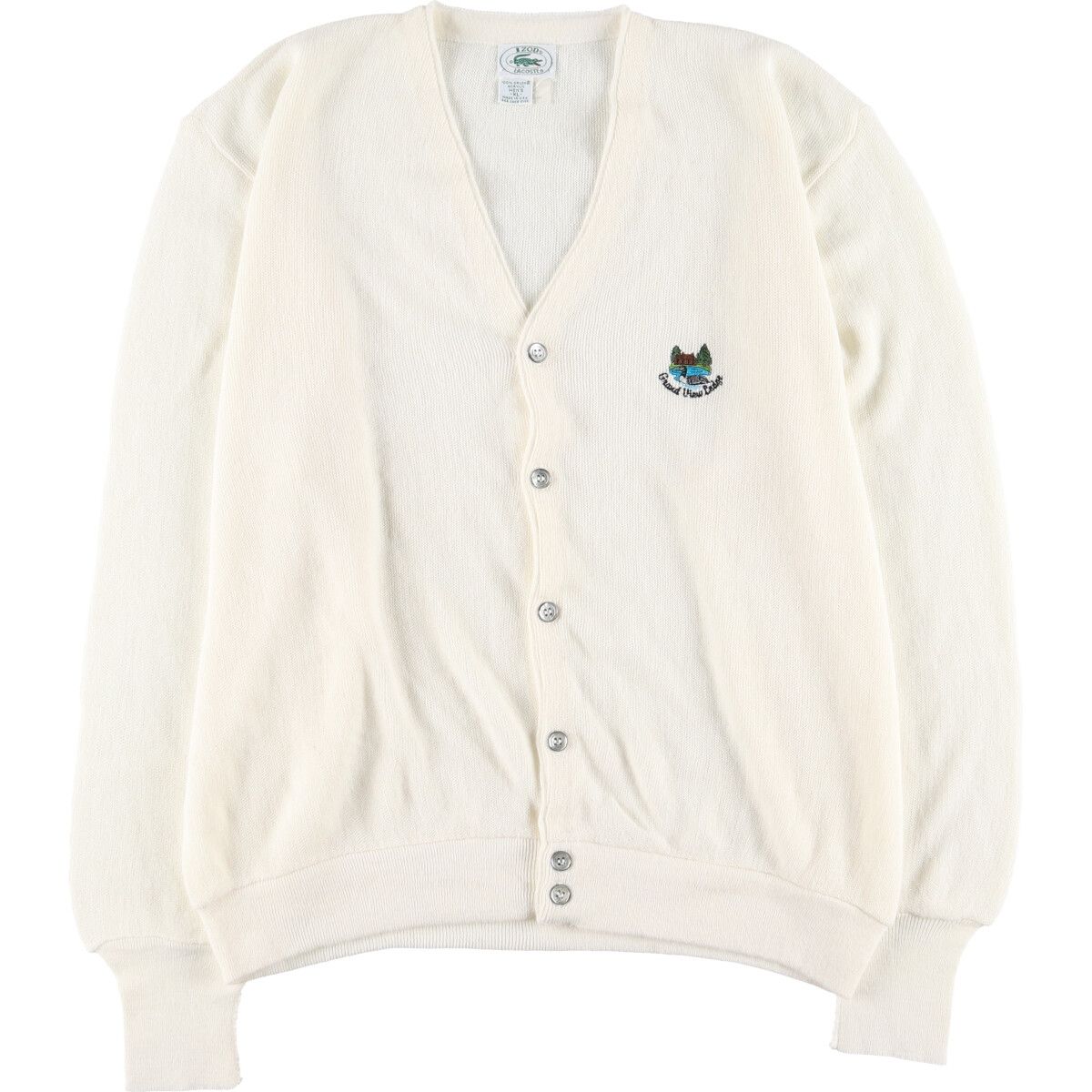 80s 〜 90s USA製 ラコステ アクリルニット ニットカーディガン 古着 80~90年代 ラコステ LACOSTE アクリルニットカーディガン USA製