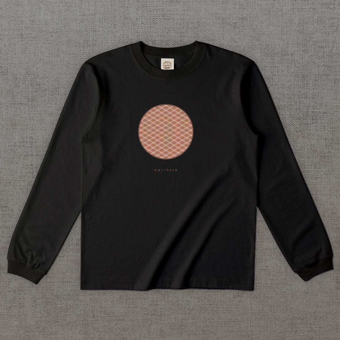 和柄長袖Tシャツ　業平格子 -彩・円-［長袖］