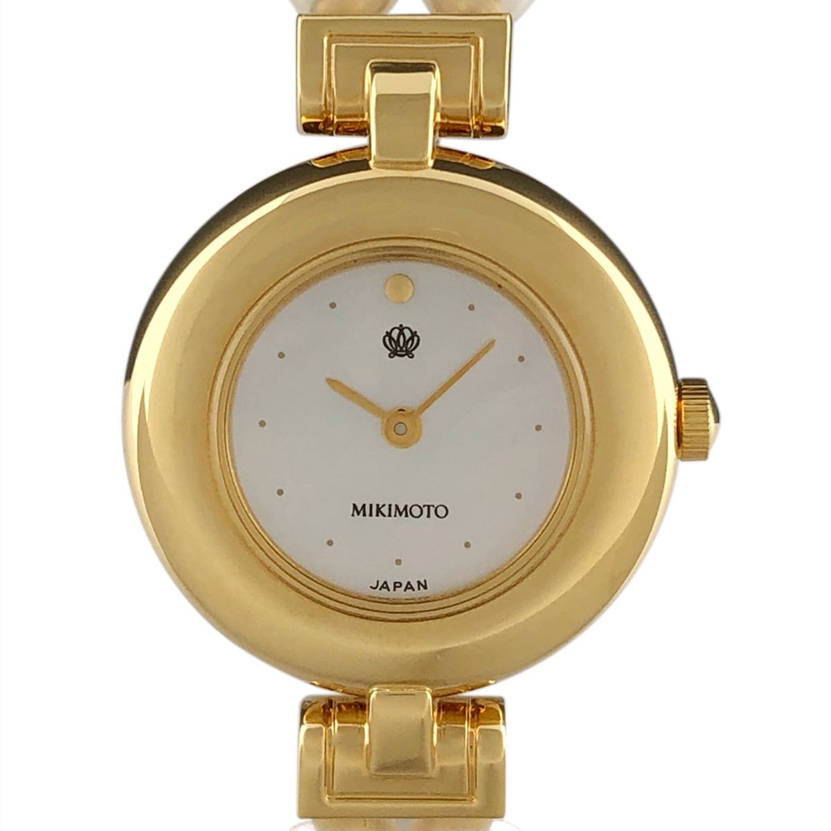 稼働 希少 ミキモト パール付 JAL限定 クォーツ ホワイト 【公式通販】
