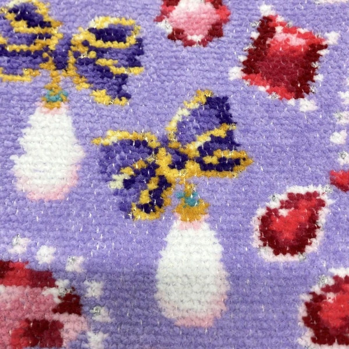 LOVERARY パンジーハンカチ&ポーチ(ペールパープル)箱付き LOVERARY