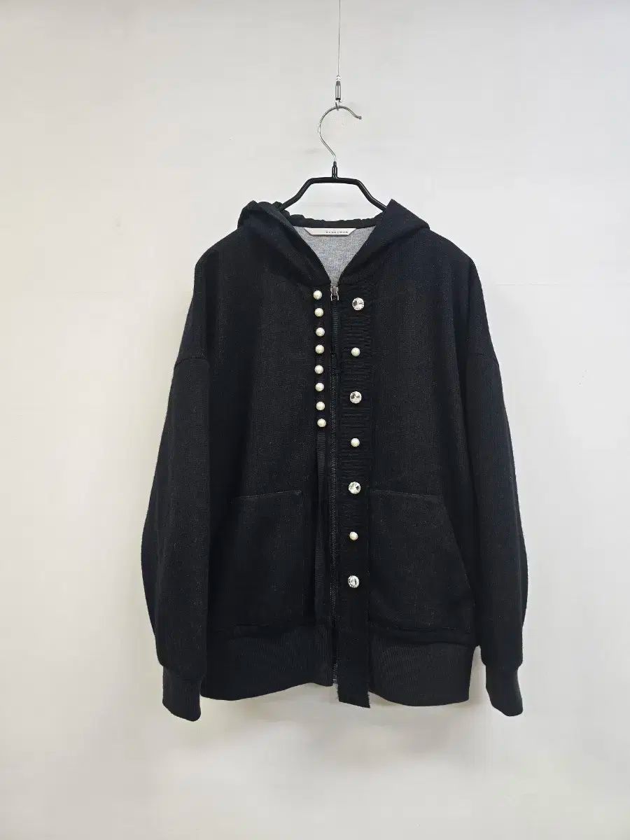 RENEEVON レニボン パールLINE ニット フード ジップアップ