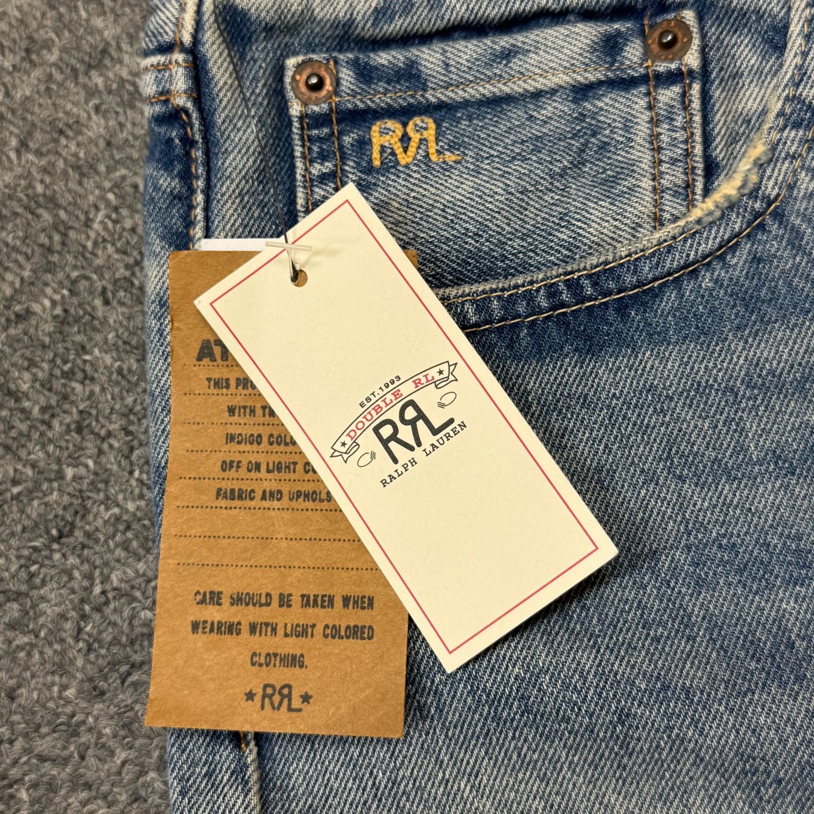 RRL ダブルアールエル　バックルバック　トラウザーパンツデニムパンツ　希少29 参考上代51700円 未使用品 RRL (Double RL) STRAIGHT LEG