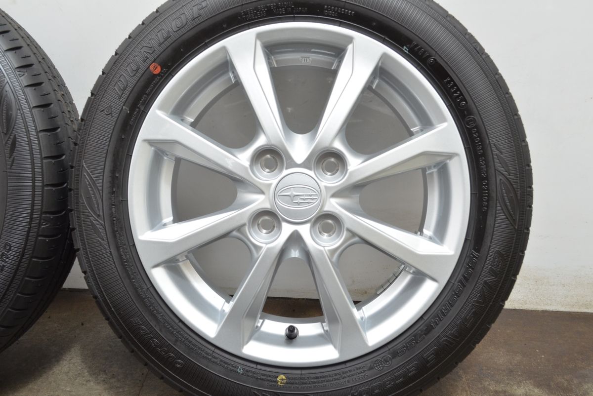 製 新車外し 走行僅か スバル ステラ 純正 14in 4.5J 45 PCD100 ダンロップ エナセーブ EC300 155 65R14 シフォン ムーヴ FFCRYSTALESIA_COM