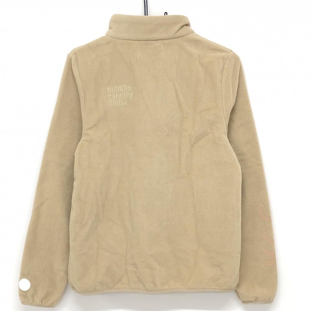 美品】エフアールツー フリースジャケット ベージュ ハーフジップ ロゴ