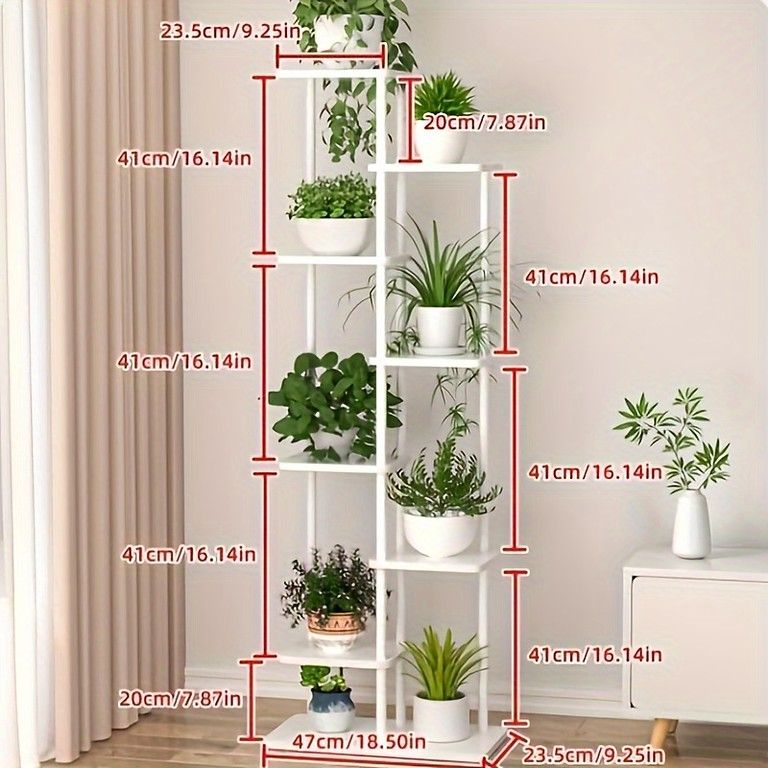  8段収納 木製フラワースタンド 観葉植物ラック ガーデニング用品 バルコニー装飾 室内用 奥行きスリム 省スペース おしゃれ 家庭菜園Debut オフホワイト 鉢 プランターラック 鉢 プランター