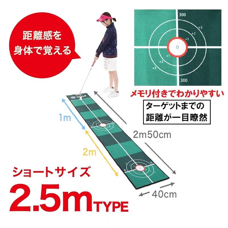 GolfStyle ゴルフスタイル パター マット 3m 大型 室内 ゴルフ