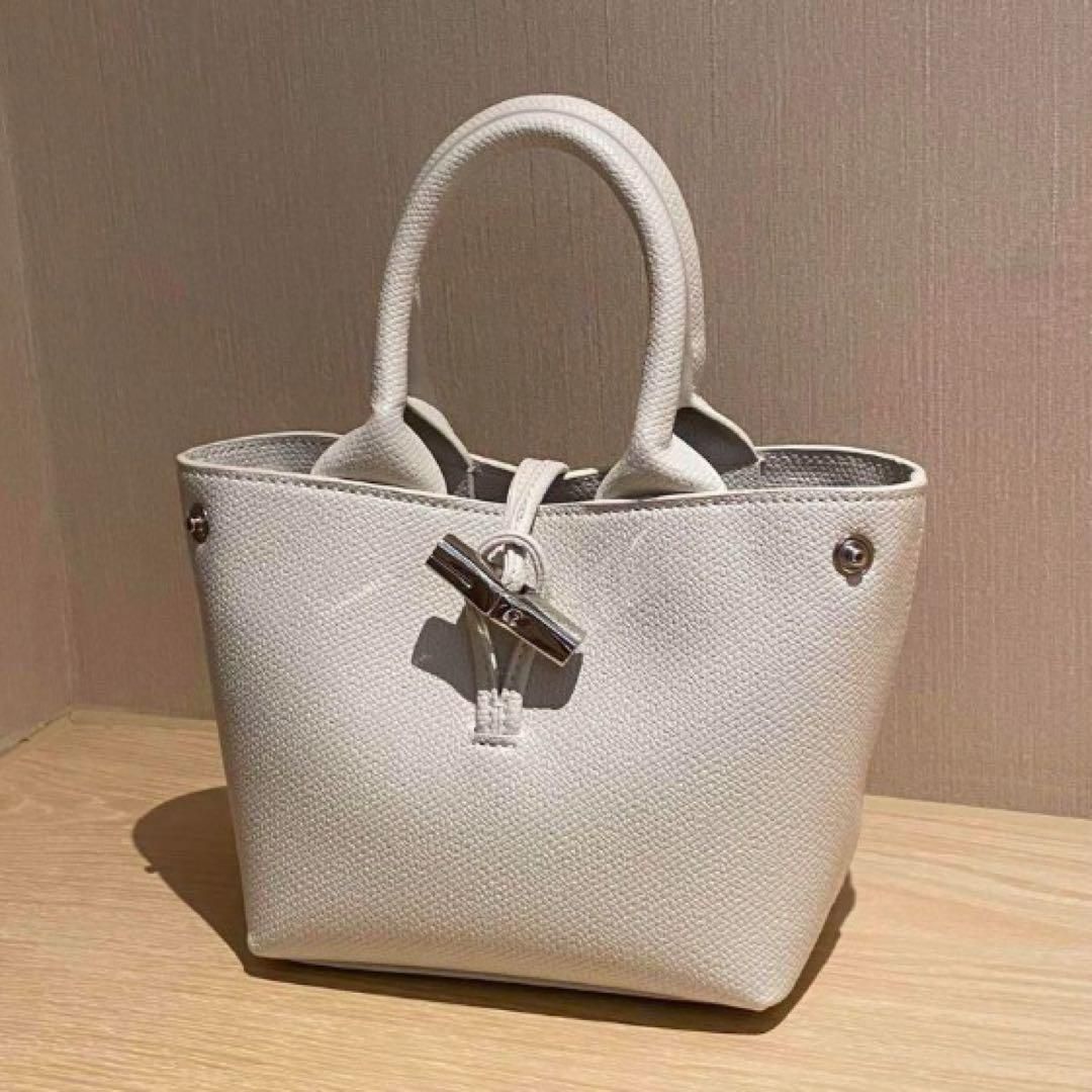 ロンシャン ロゾ XS トップ ハンドルバッグ レザー ホワイト