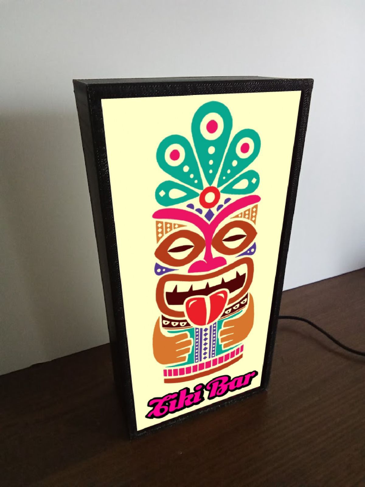 TIKI カフェバー ティキ像 ハワイアン雑貨 ハワイ 置物 LEDライトBOX