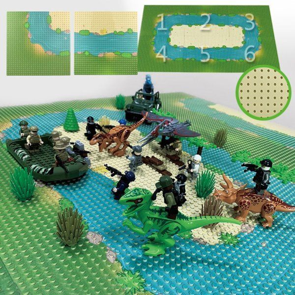 ４種類【海 川 島 25.6cm×25.6cm ブロック 基礎板 LEGO互換】 - メルカリ