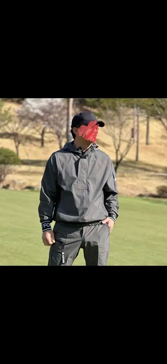 メンズゴルフウェア ジーフォア アノラック ウィンドブレーカー - カーゴパンツ セット