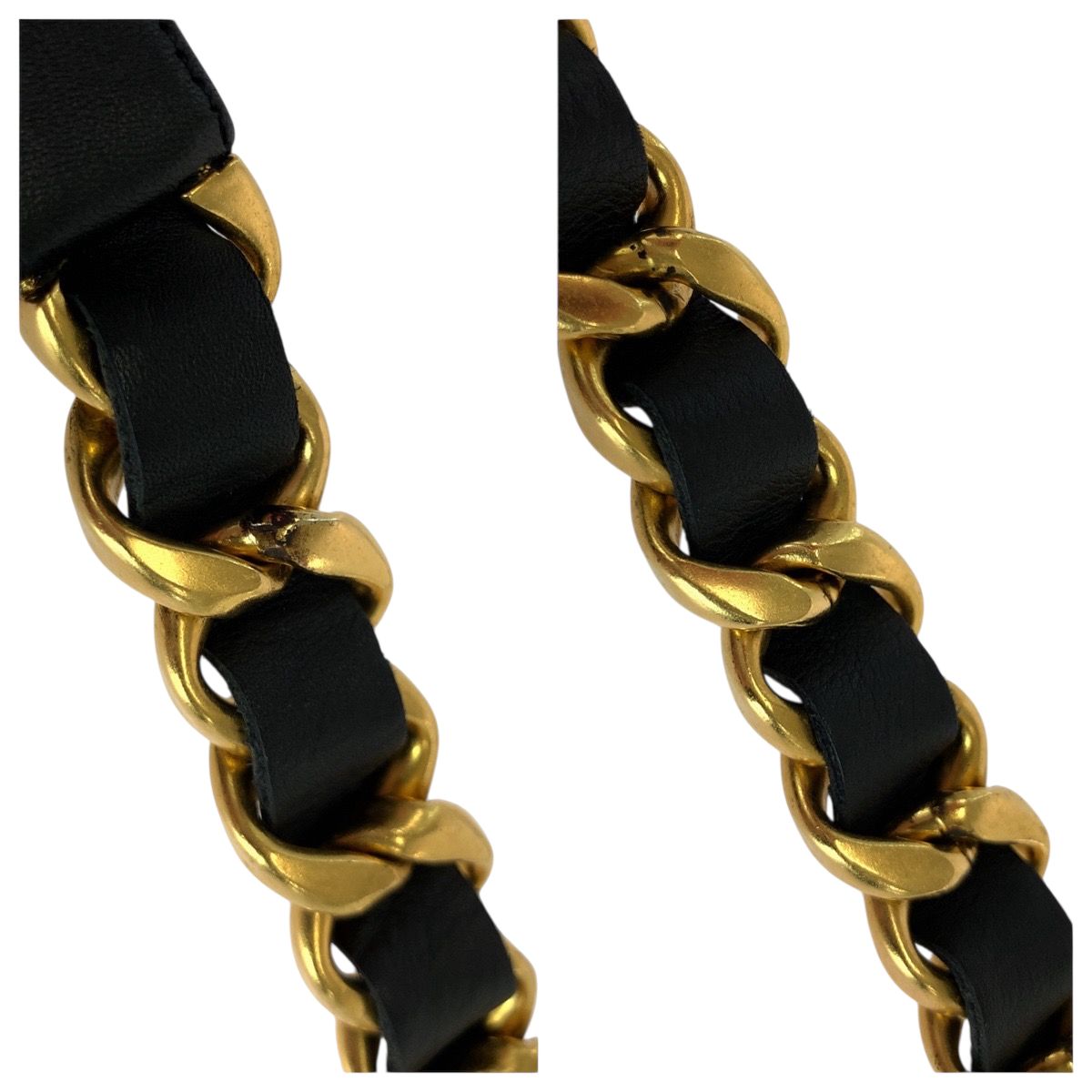 【美品】シャネル　ヴィンテージ　ベルト　75 美品 CHANEL シャネル ヴィンテージ 75/30 ブラック 黒 ゴールド