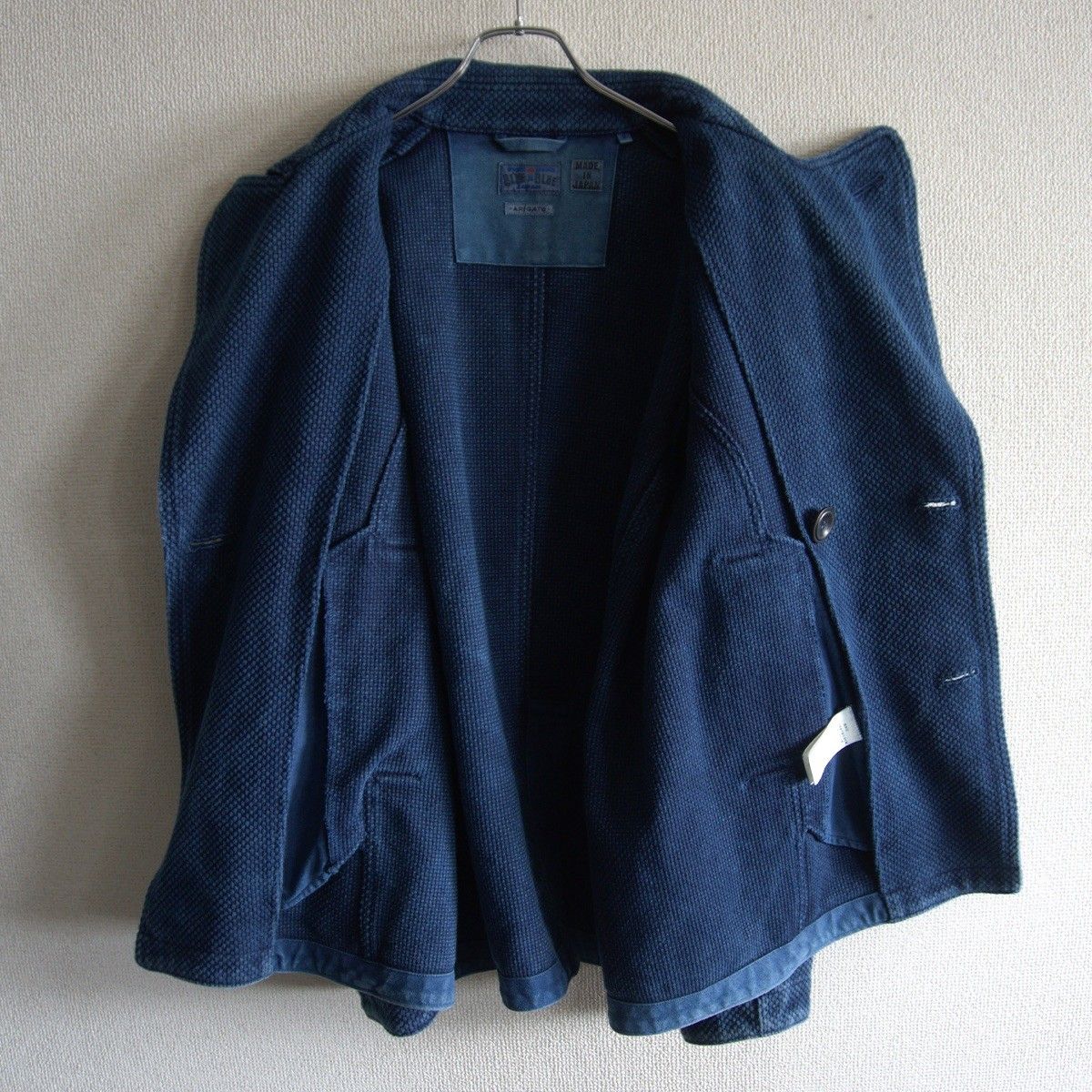雰囲気抜群 BLUE BLUE JAPAN ホンアイサシコ ピーコート 2 ブルーブルージャパン インディゴ 刺し子 25100362 WWW_KANDAIZUMI_COM