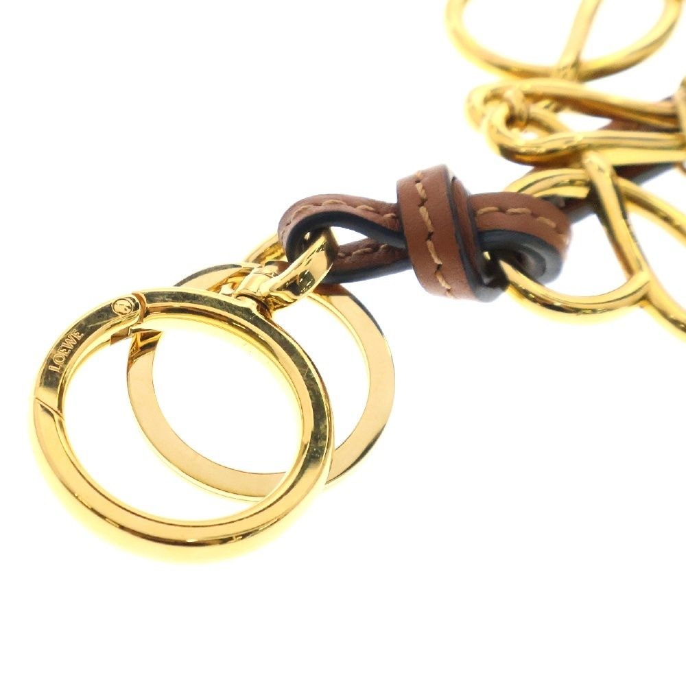 LOEWE (ロエベ) アナグラム キーチャーム ブラウン レザー