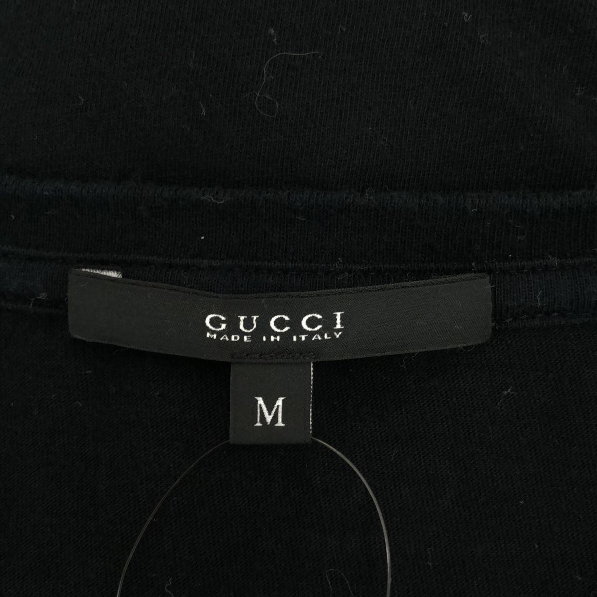 GUCCI グッチ 無地Tee 半袖Tシャツ ブラック 黒 サイドライン 
