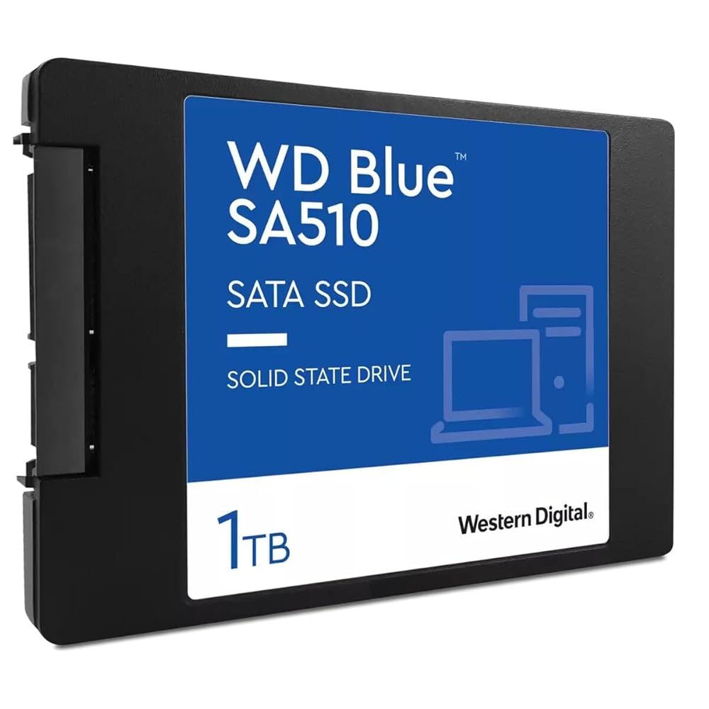 Western Digital 1TB WD Blue SA510 SATA Internal Solid State Drive SSD - SATA III 6 Gb|s 2.5 |7mm Up to 560 MB|s - WDS100T3B0A