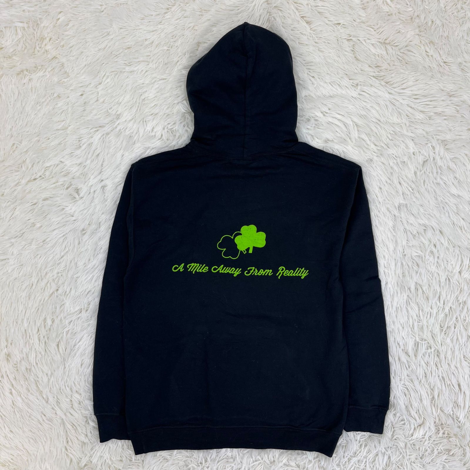 プルオーバーパーカー フード Blarney Islandロゴデザイン ブラック Sサイズ メンズ 男女兼用