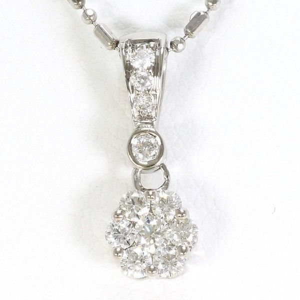 K18WG ネックレス NECKLACE ダイヤ 0.30 総重量約3.1g 約45cm
